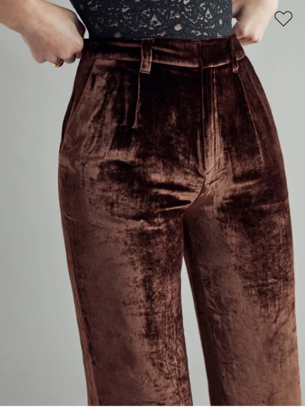NEW Reformation Wes Velvet Pant Chestnut 2